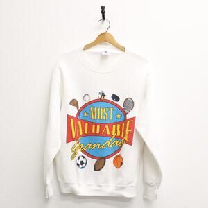 Vintage Most Valuable Grandad Sports Sweatshirt Large